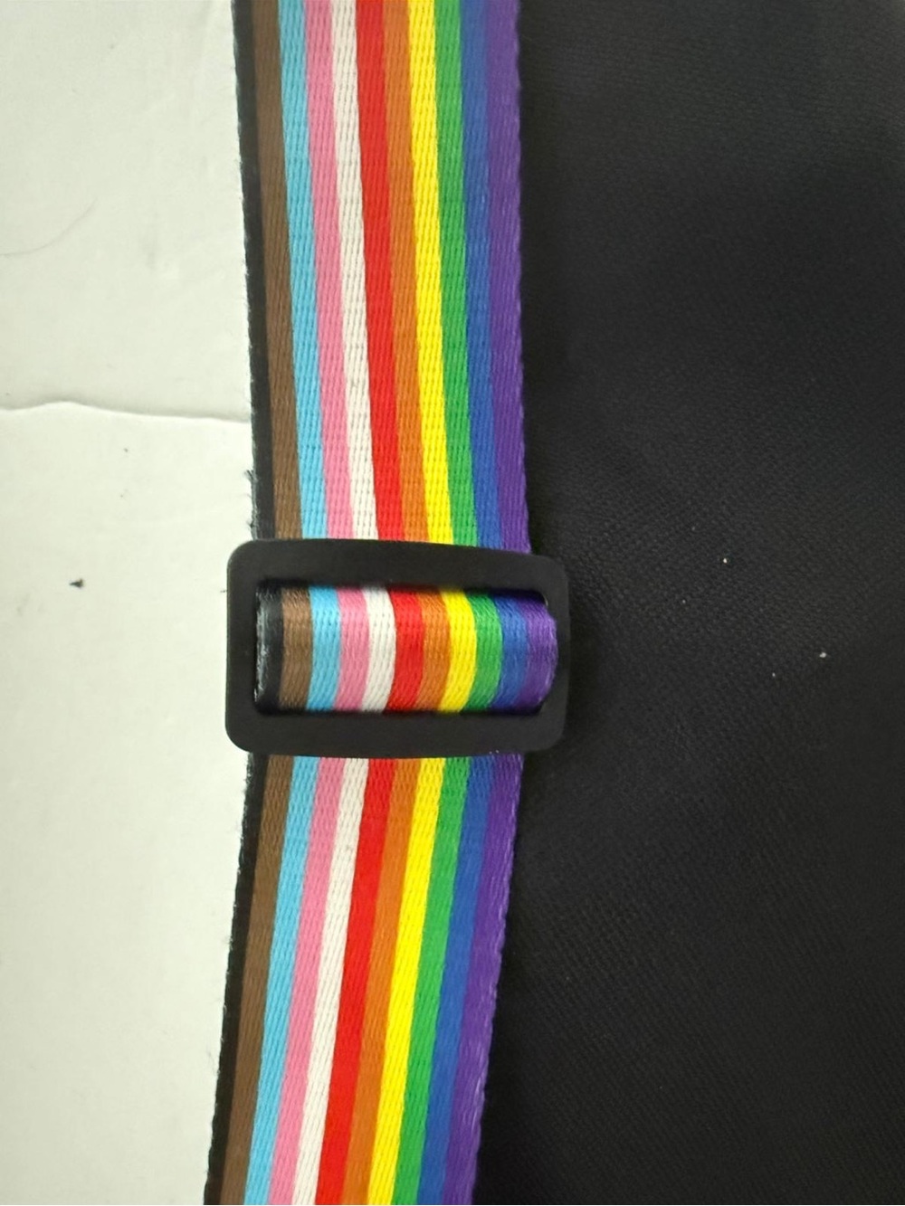 Success Brands Rainbow Strap Belt Bag Fanny Pack Crossbody Black - Picture 7 of 8